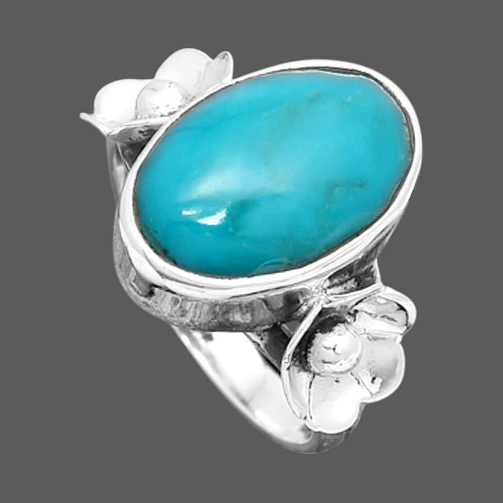 Floral - Natural Peruvian Opalina Ring size-7.5 R-1509 SDR246989