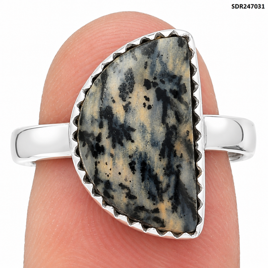Natural Russian Honey Dendrite Opal Ring size-8 R-1210 SDR247031