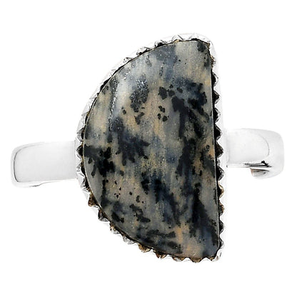 Natural Russian Honey Dendrite Opal Ring size-8 R-1210 SDR247031