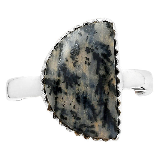 Natural Russian Honey Dendrite Opal Ring size-8 R-1210 SDR247031