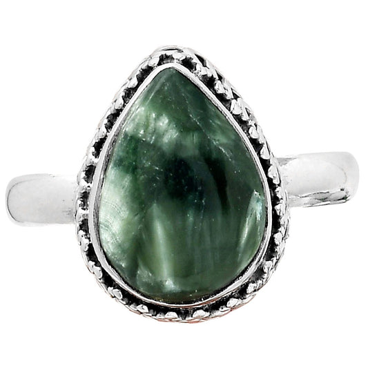 Natural Russian Seraphinite Ring size-8 R-1196 SDR247041