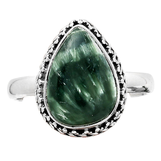 Natural Russian Seraphinite Ring size-9 R-1196 SDR247047