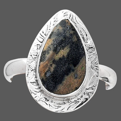 Natural Russian Honey Dendrite Opal Ring size-7 R-1649 SDR247058