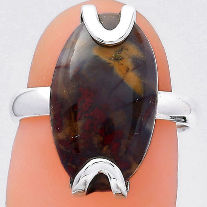 Natural Purple Cow Jasper Ring size-7 R-1479 SDR247061