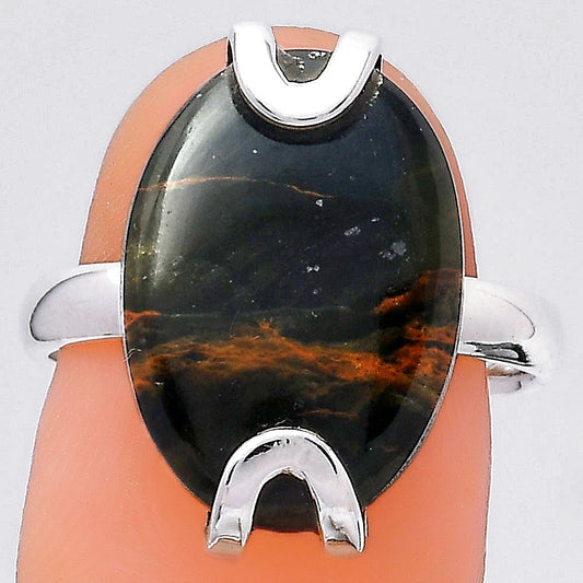 Natural Turkish Rainforest Chrysocolla Ring size-8 R-1479 SDR247065