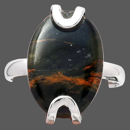 Natural Turkish Rainforest Chrysocolla Ring size-8 R-1479 SDR247065