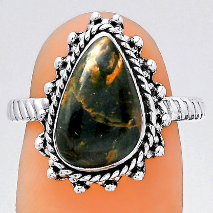 Natural Turkish Rainforest Chrysocolla Ring size-8 R-1332 SDR247072