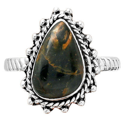 Natural Turkish Rainforest Chrysocolla Ring size-8 R-1332 SDR247072