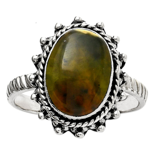 Natural Chrome Chalcedony Ring size-8.5 R-1332 SDR247075