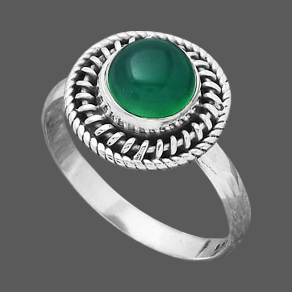 Natural Green Onyx Ring size-7 R-1279 SDR247107