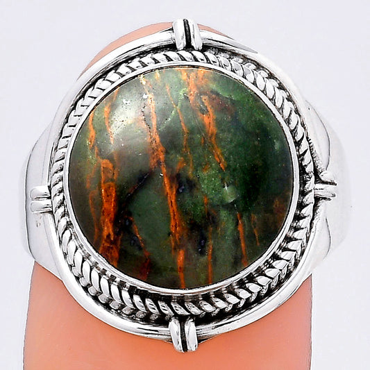Natural Turkish Rainforest Chrysocolla Ring size-9 R-1539 SDR247115