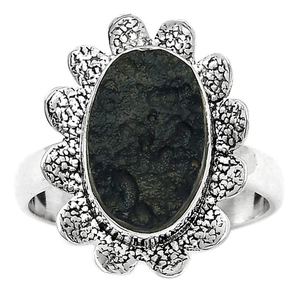 Natural Tektite Rough - Greek Ring size-8 R-1241 SDR247148