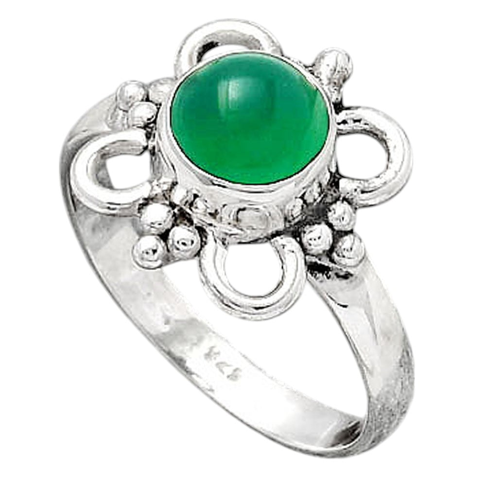 Natural Green Onyx Ring size-7 R-1309 SDR247177