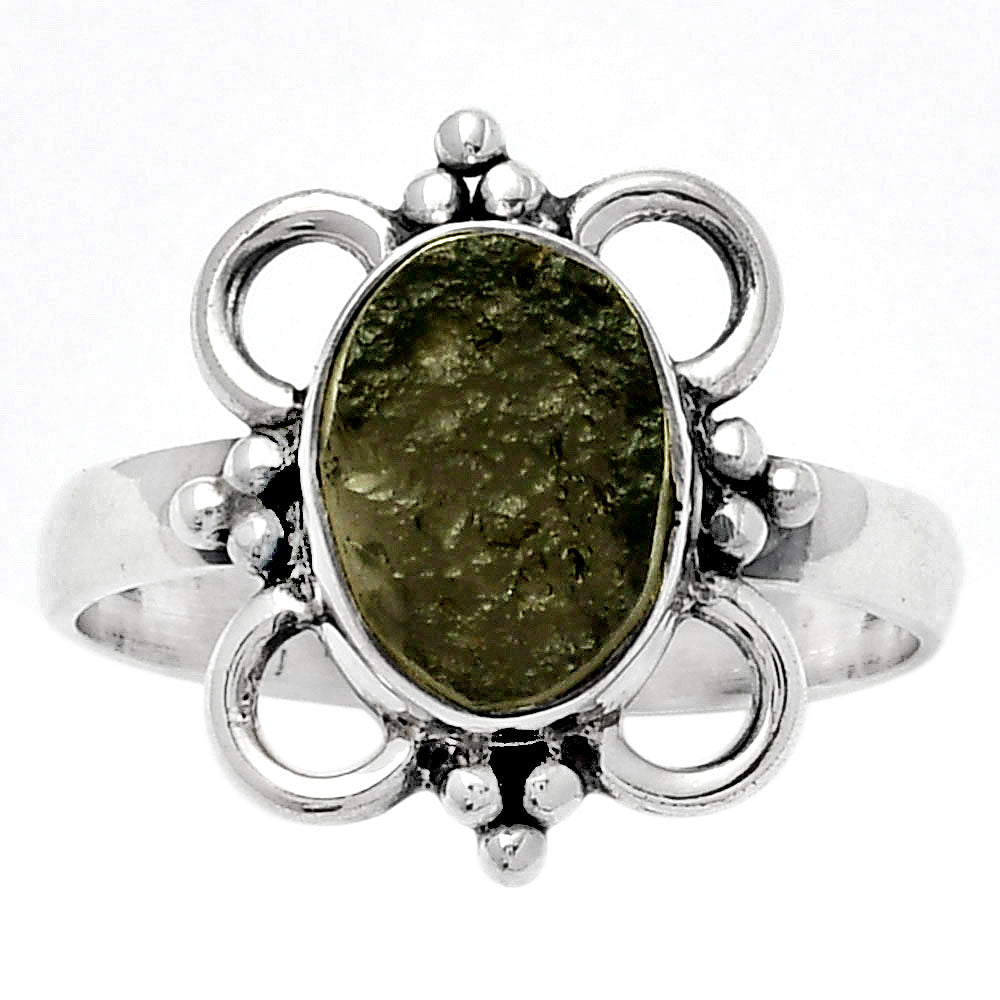 Natural Tektite Rough - Greek Ring size-8 R-1309 SDR247179