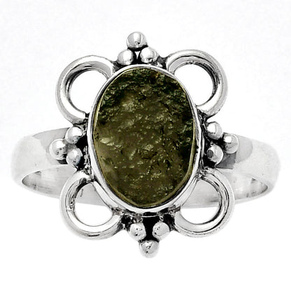 Natural Tektite Rough - Greek Ring size-8 R-1309 SDR247179