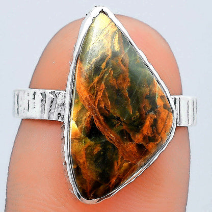 Natural Turkish Rainforest Chrysocolla Ring size-7 R-1191 SDR247193