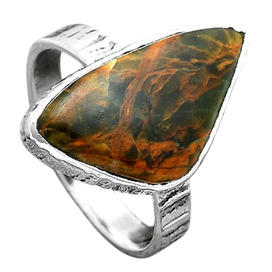 Natural Turkish Rainforest Chrysocolla Ring size-7 R-1191 SDR247193