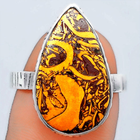 Natural Coquina Fossil Jasper India Ring size-9 R-1191 SDR247194