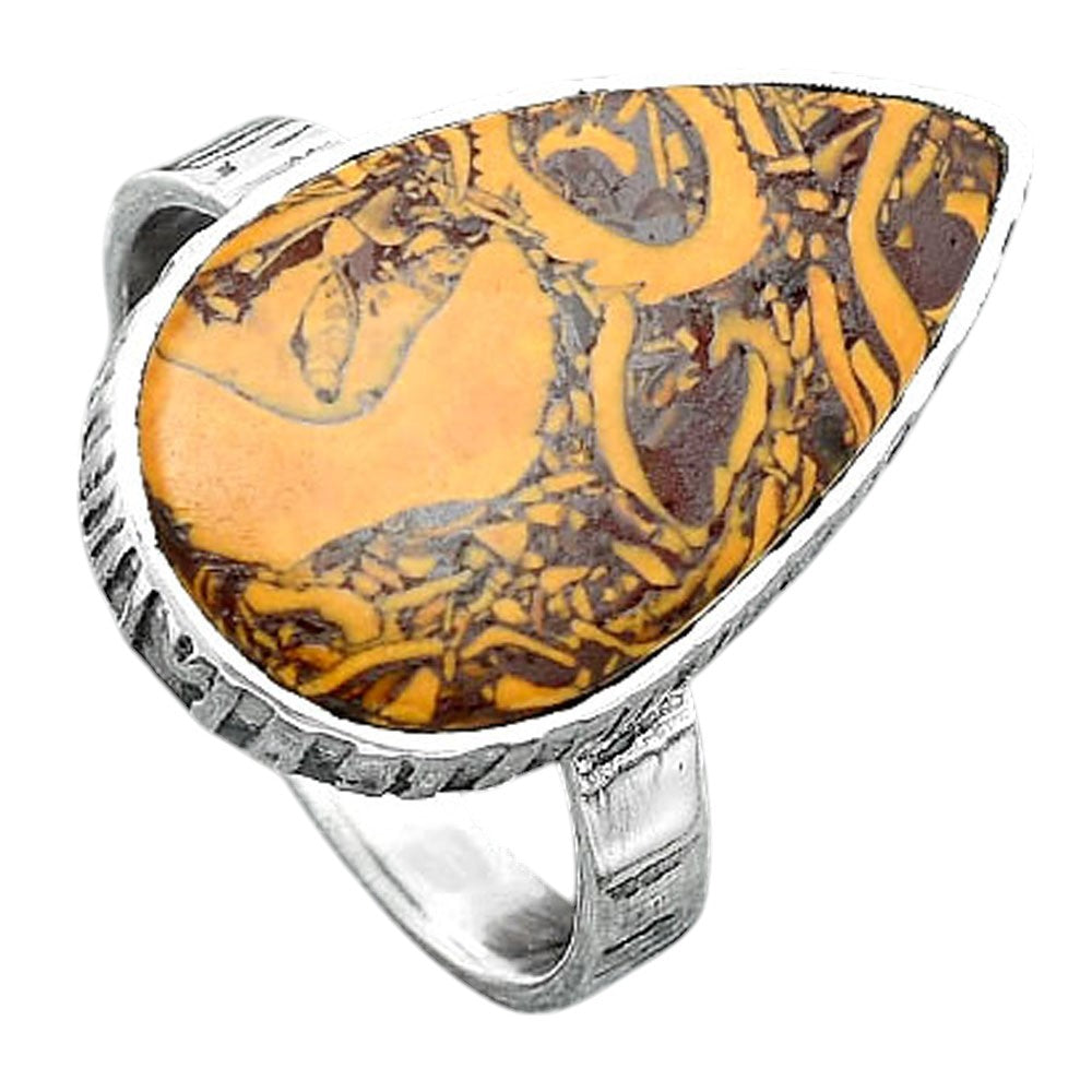 Natural Coquina Fossil Jasper India Ring size-9 R-1191 SDR247194