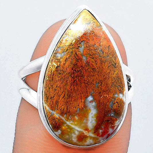 Natural Red Moss Agate Ring size-7 R-1008 SDR247197