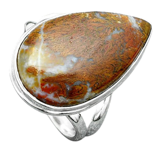 Natural Red Moss Agate Ring size-7 R-1008 SDR247197