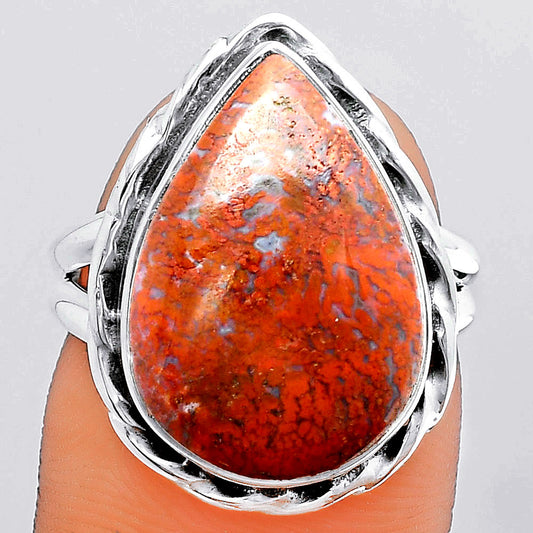Natural Red Moss Agate Ring size-7 R-1083 SDR247214