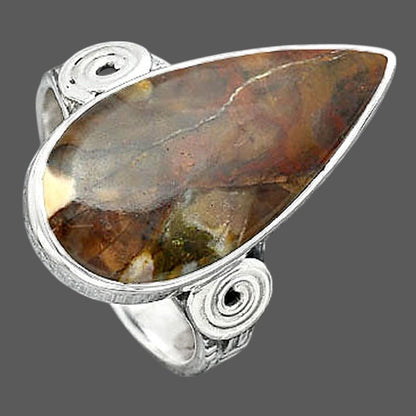 Natural Purple Cow Jasper Ring size-6.5 R-1315 SDR247216