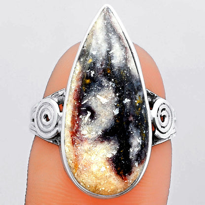 Natural Indian Blanket Jasper Ring size-7 R-1315 SDR247219