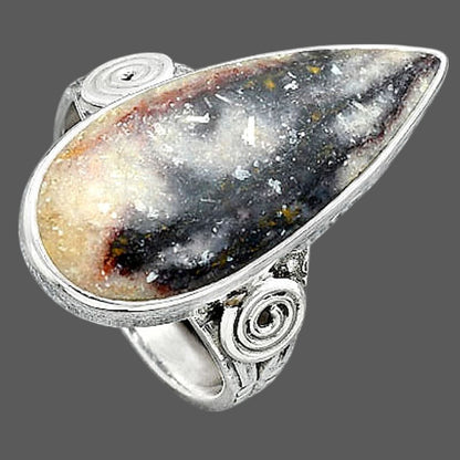 Natural Indian Blanket Jasper Ring size-7 R-1315 SDR247219