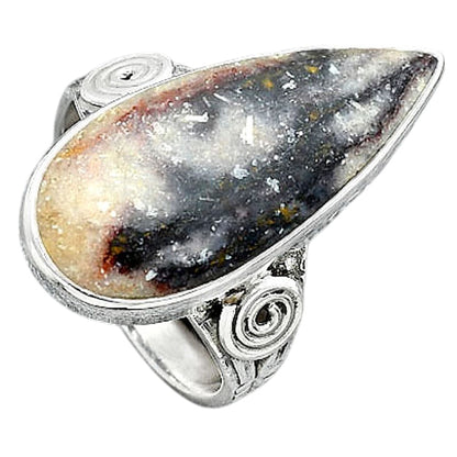 Natural Indian Blanket Jasper Ring size-7 R-1315 SDR247219