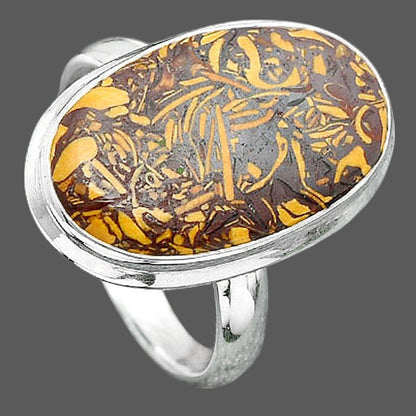 Natural Coquina Fossil Jasper India Ring size-8 R-1007 SDR247231