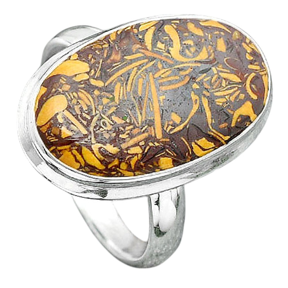 Natural Coquina Fossil Jasper India Ring size-8 R-1007 SDR247231