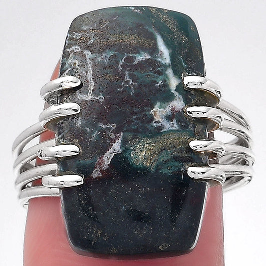 Natural Larsonite Jasper Ring size-8.5 R-1259 SDR247248