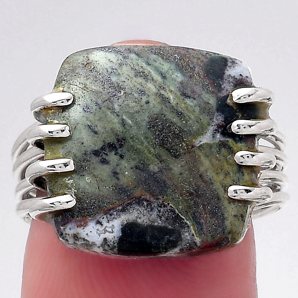 Natural Larsonite Jasper Ring size-8 R-1259 SDR247250