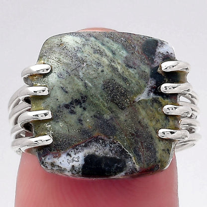 Natural Larsonite Jasper Ring size-8 R-1259 SDR247250