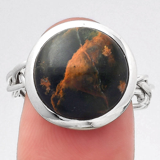 Natural Turkish Rainforest Chrysocolla Ring size-8 R-1005 SDR247252