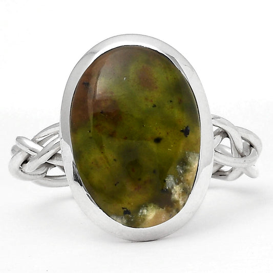 Natural Chrome Chalcedony Ring size-8 R-1005 SDR247256