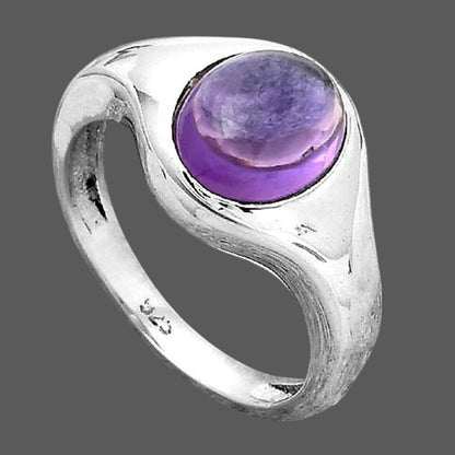 Natural Amethyst Cab - Brazil Ring size-7.5 R-1115 SDR247259