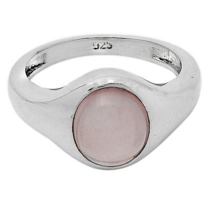 Natural Rose Quartz Cab Madagascar Ring size-8.5 R-1115 SDR247263