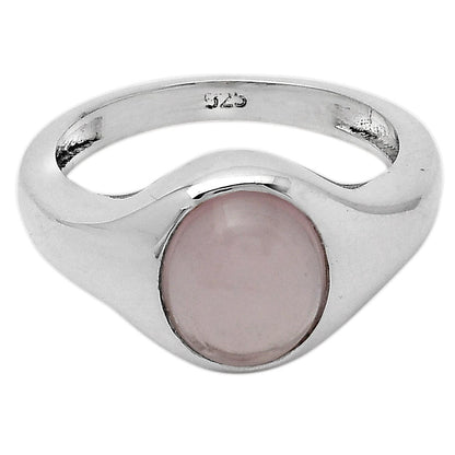 Natural Rose Quartz Cab - Madagascar Ring size-8 R-1115 SDR247265