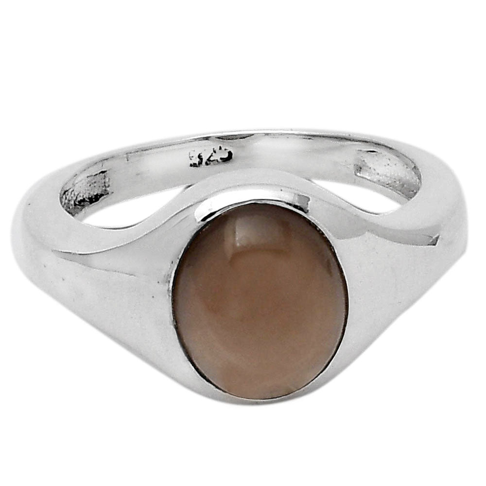 Natural Smoky Quartz Cab - Brazil Ring size-8 R-1115 SDR247266