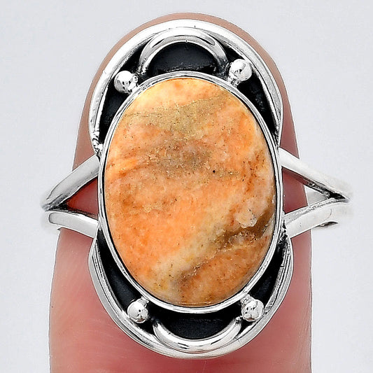 Natural Coral Jasper Ring size-8.5 R-1187 SDR247272