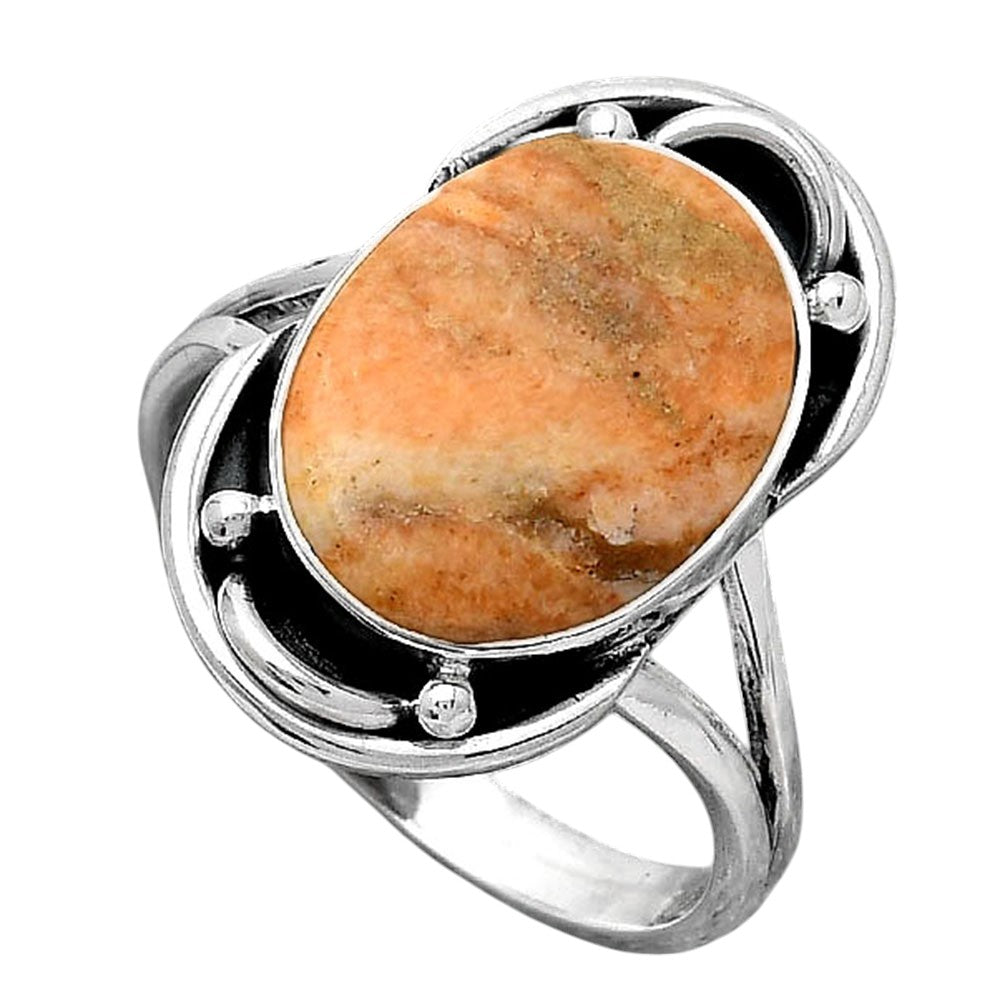 Natural Coral Jasper Ring size-8.5 R-1187 SDR247272