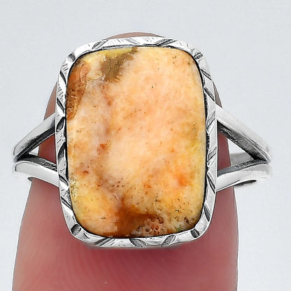 Natural Coral Jasper Ring size-7.5 R-1074 SDR247286
