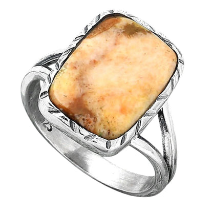 Natural Coral Jasper Ring size-7.5 R-1074 SDR247286