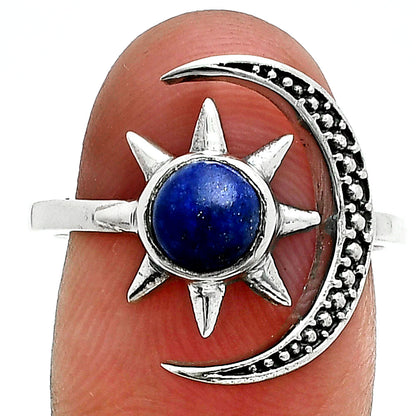 Star Moon Adjustable Lapis Lazuli Ring size-7.5 R-1015 SDR247320