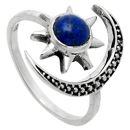 Star Moon Adjustable Lapis Lazuli Ring size-7.5 R-1015 SDR247326