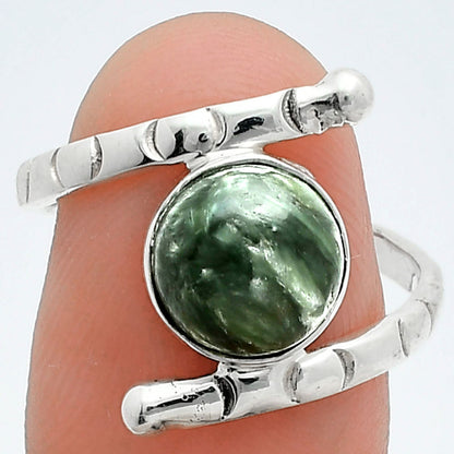 Natural Russian Seraphinite Ring size-8 R-1546 SDR247365
