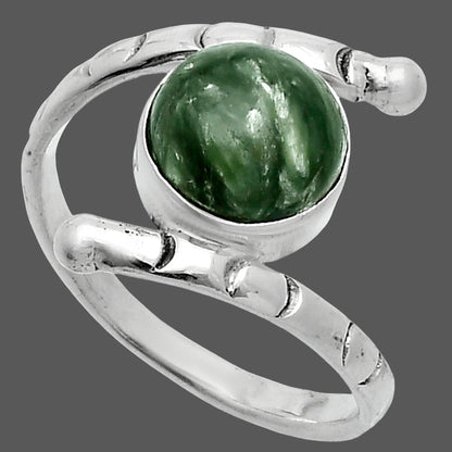Natural Russian Seraphinite Ring size-8 R-1546 SDR247365