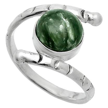 Natural Russian Seraphinite Ring size-8 R-1546 SDR247365